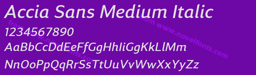 Accia Sans Medium ItalicPreview Accia Sans Medium ItalicPreview