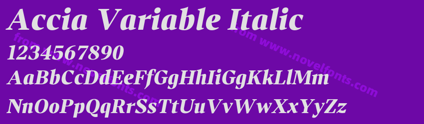 Accia Variable ItalicPreview Accia Variable ItalicPreview