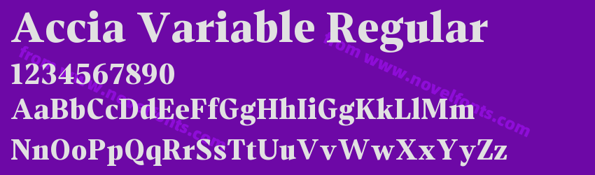 Accia Variable RegularPreview Accia Variable RegularPreview