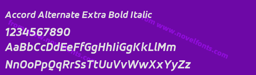 Accord Alternate Extra Bold ItalicPreview Accord Alternate Extra Bold ItalicPreview