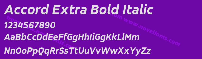 Accord Extra Bold ItalicPreview Accord Extra Bold ItalicPreview