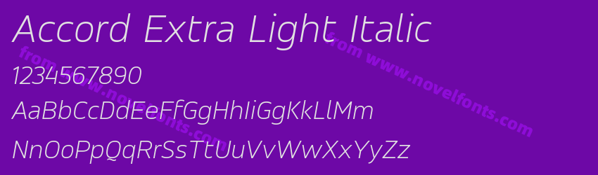 Accord Extra Light ItalicPreview Accord Extra Light ItalicPreview
