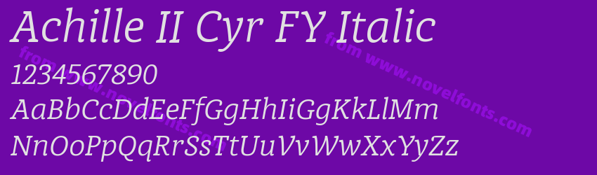 Achille II Cyr FY ItalicPreview Achille II Cyr FY ItalicPreview