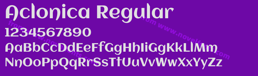 Aclonica RegularPreview Aclonica RegularPreview