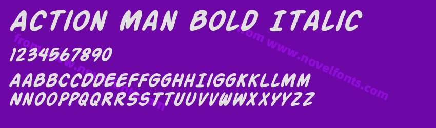 Action Man Bold ItalicPreview Action Man Bold ItalicPreview