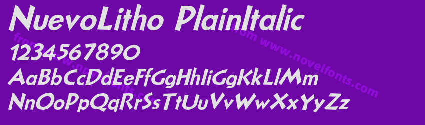 NuevoLitho PlainItalicPreview