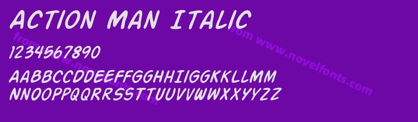 Action Man ItalicPreview Action Man ItalicPreview