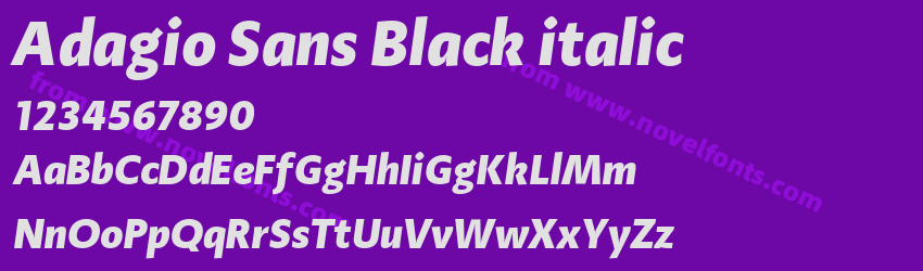 Adagio Sans Black italicPreview Adagio Sans Black italicPreview