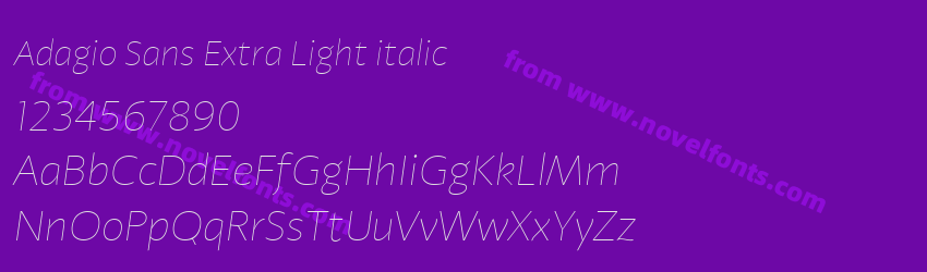 Adagio Sans Extra Light italicPreview Adagio Sans Extra Light italicPreview