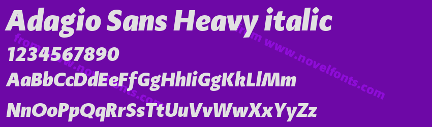 Adagio Sans Heavy italicPreview Adagio Sans Heavy italicPreview