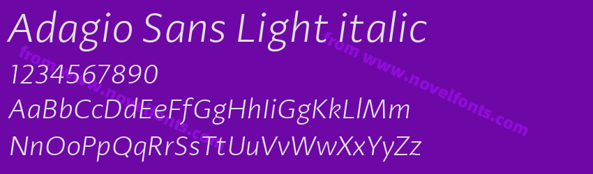 Adagio Sans Light italicPreview Adagio Sans Light italicPreview