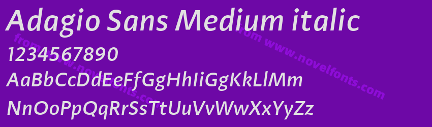 Adagio Sans Medium italicPreview Adagio Sans Medium italicPreview