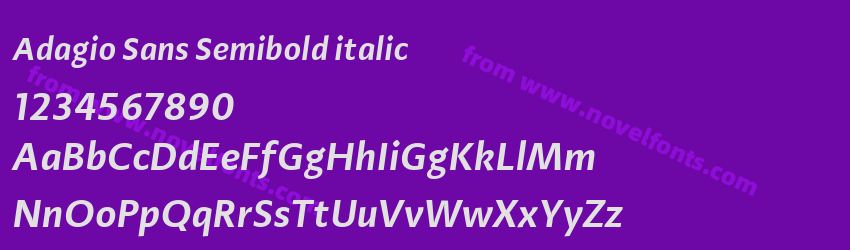 Adagio Sans Semibold italicPreview Adagio Sans Semibold italicPreview