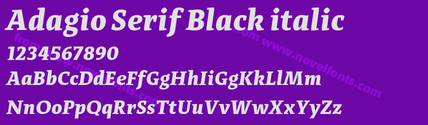 Adagio Serif Black italicPreview Adagio Serif Black italicPreview