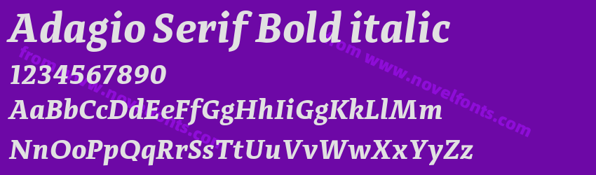 Adagio Serif Bold italicPreview Adagio Serif Bold italicPreview