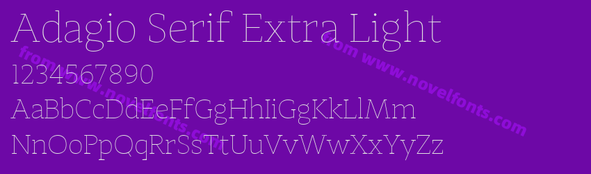Adagio Serif Extra LightPreview Adagio Serif Extra LightPreview