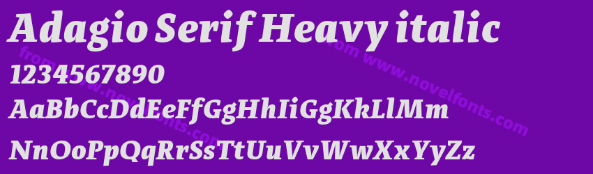 Adagio Serif Heavy italicPreview Adagio Serif Heavy italicPreview