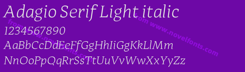 Adagio Serif Light italicPreview Adagio Serif Light italicPreview