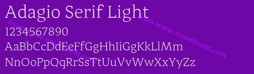 Adagio Serif LightPreview Adagio Serif LightPreview