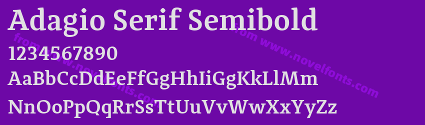 Adagio Serif SemiboldPreview Adagio Serif SemiboldPreview