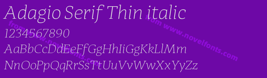 Adagio Serif Thin italicPreview Adagio Serif Thin italicPreview