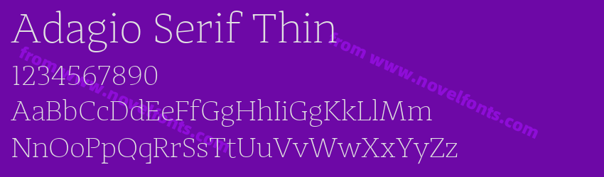 Adagio Serif ThinPreview Adagio Serif ThinPreview