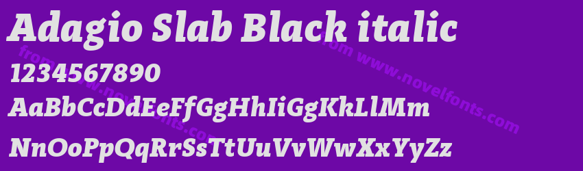 Adagio Slab Black italicPreview Adagio Slab Black italicPreview