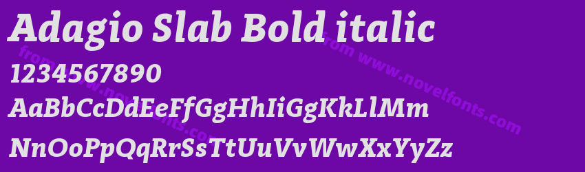 Adagio Slab Bold italicPreview Adagio Slab Bold italicPreview