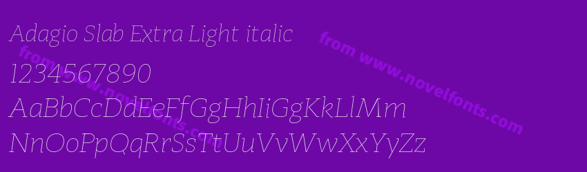 Adagio Slab Extra Light italicPreview Adagio Slab Extra Light italicPreview