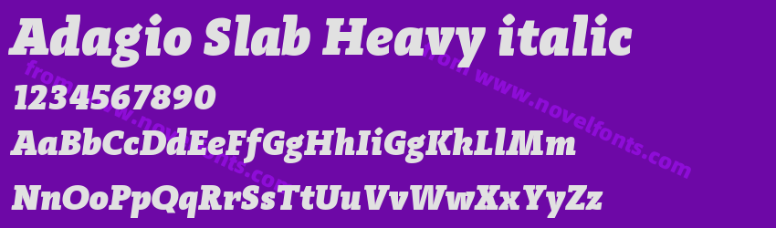 Adagio Slab Heavy italicPreview Adagio Slab Heavy italicPreview