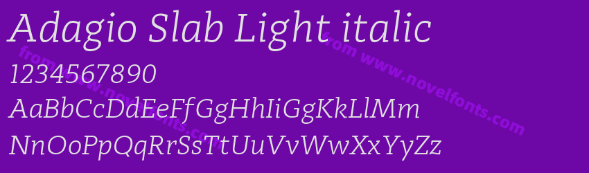Adagio Slab Light italicPreview Adagio Slab Light italicPreview