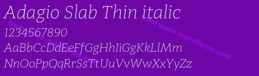 Adagio Slab Thin italicPreview Adagio Slab Thin italicPreview