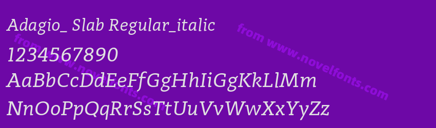 Adagio_ Slab Regular_italicPreview Adagio_ Slab Regular_italicPreview