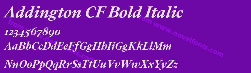 Addington CF Bold ItalicPreview Addington CF Bold ItalicPreview