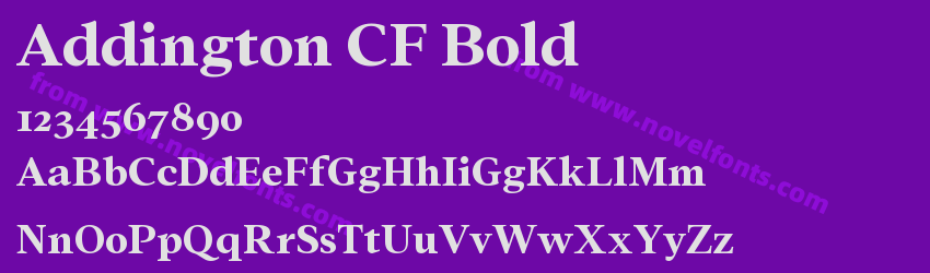 Addington CF BoldPreview Addington CF BoldPreview
