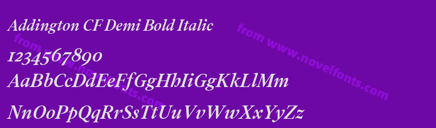 Addington CF Demi Bold ItalicPreview Addington CF Demi Bold ItalicPreview