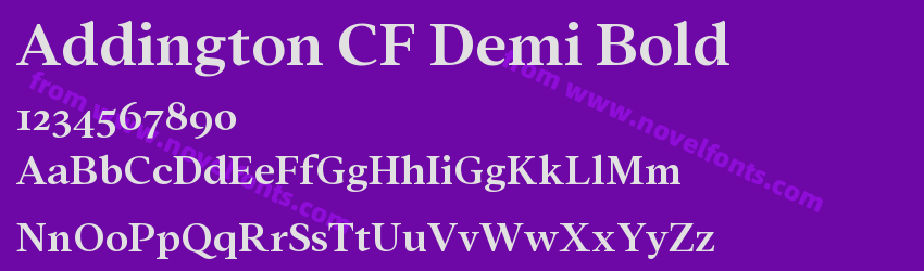 Addington CF Demi BoldPreview Addington CF Demi BoldPreview