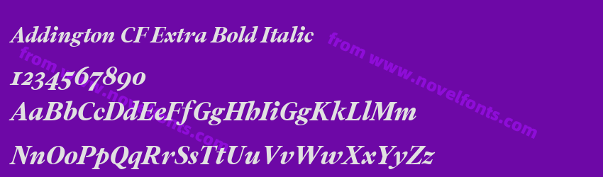 Addington CF Extra Bold ItalicPreview Addington CF Extra Bold ItalicPreview