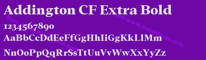Addington CF Extra BoldPreview Addington CF Extra BoldPreview