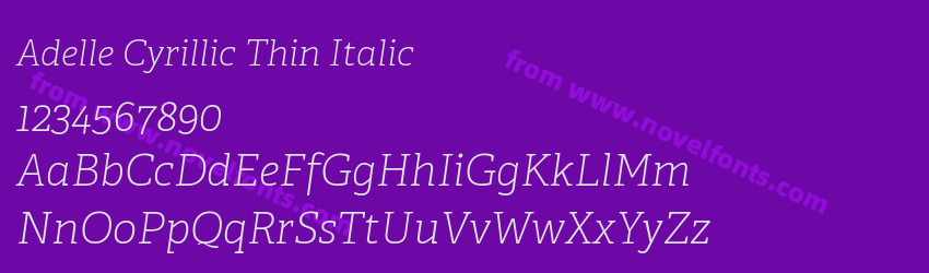 Adelle Cyrillic Thin ItalicPreview Adelle Cyrillic Thin ItalicPreview