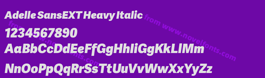 Adelle SansEXT Heavy ItalicPreview Adelle SansEXT Heavy ItalicPreview