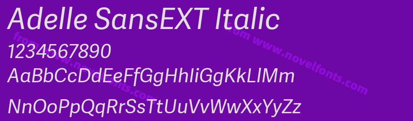 Adelle SansEXT ItalicPreview Adelle SansEXT ItalicPreview