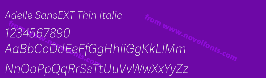 Adelle SansEXT Thin ItalicPreview Adelle SansEXT Thin ItalicPreview