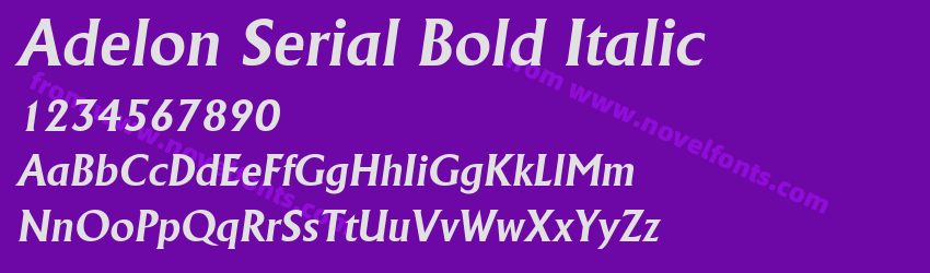 Adelon Serial Bold ItalicPreview Adelon Serial Bold ItalicPreview