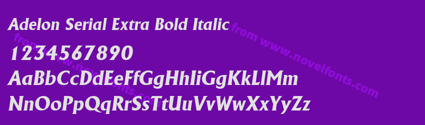 Adelon Serial Extra Bold ItalicPreview Adelon Serial Extra Bold ItalicPreview