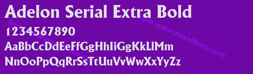 Adelon Serial Extra BoldPreview Adelon Serial Extra BoldPreview