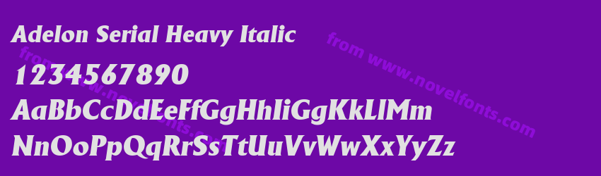 Adelon Serial Heavy ItalicPreview Adelon Serial Heavy ItalicPreview