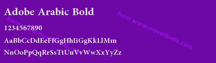 Adobe Arabic BoldPreview Adobe Arabic BoldPreview