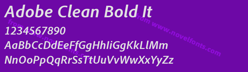 Adobe Clean Bold ItPreview Adobe Clean Bold ItPreview