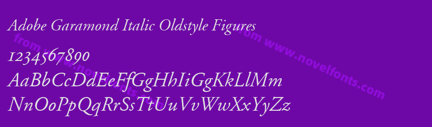 Adobe Garamond Italic Oldstyle FiguresPreview Adobe Garamond Italic Oldstyle FiguresPreview